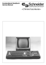 Schneider Computer Division CTM 644 Farb-Monitor Service Manual предпросмотр