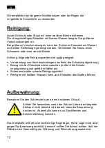 Preview for 12 page of Schneider Schirme 776-00 Assembly And Operating Instructions Manual