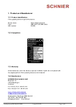 Preview for 3 page of SCHNIER 810353 Operating Manual