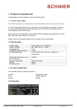 Preview for 3 page of SCHNIER 810523 Operating Manual