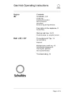 Preview for 1 page of SCHOLTES B 40 L EC.1 SF Operating Instructions Manual