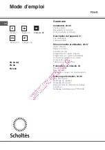 Preview for 28 page of SCHOLTES FN 56 Operating Instructions Manual