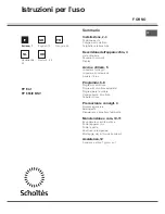 SCHOLTES FP 655/E BNV Operating Instructions Manual предпросмотр