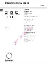 Preview for 12 page of SCHOLTES FP T5.1 N S Operating Instructions Manual