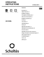 Preview for 1 page of SCHOLTES LFD S3 XL60HZ Operating Instructions Manual