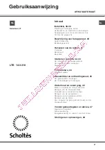 Предварительный просмотр 37 страницы SCHOLTES LTE 14-3210 Operating Instructions Manual