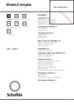 SCHOLTES LTE 14-3211 Operating Instructions Manual предпросмотр