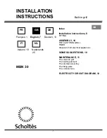 Preview for 2 page of SCHOLTES MBN 30 Installation Instructions Manual