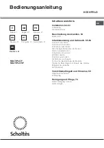 Preview for 61 page of SCHOLTES Multiplo F Operating Instructions Manual