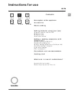 Предварительный просмотр 2 страницы SCHOLTES SST1S Instructions For Use Manual