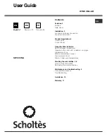 SCHOLTES SWC 36 NA User Manual preview