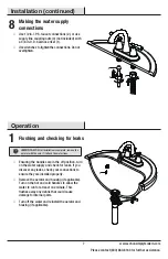 Предварительный просмотр 7 страницы Schon 67579W-6101 Installation And Care Manual