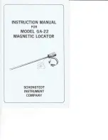 Schonstedt Instrument GA.22 Instruction Manual preview