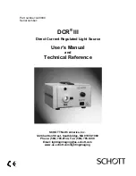 SCHOTT A20800 User Manual preview