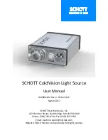 SCHOTT ColdVision User Manual preview