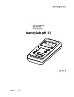 SCHOTT handylab pH 11 Operating Manual предпросмотр