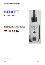 SCHOTT KL 200 LED Operating Instructions Manual preview