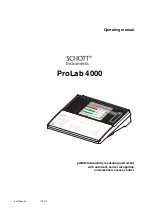 Preview for 1 page of SCHOTT ProLab 4000 Operating Manual