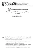 Schuch e864 12L Series Operating Instructions Manual preview