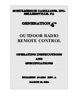 Schulmerich Carillons GENERATION4 Operating Instructions And Specifications preview