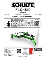 Preview for 1 page of Schulte FLX-1510 Operator'S Manual