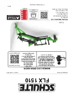 Preview for 150 page of Schulte FLX-1510 Operator'S Manual