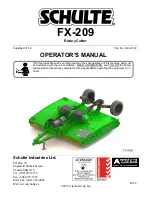 Schulte FX-209 Operator'S Manual предпросмотр