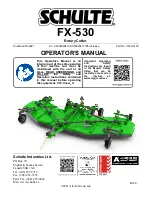 Preview for 1 page of Schulte FX-530 Operator'S Manual