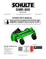 Schulte SMR-800 Operator'S Manual preview