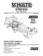 Schulte SRW800 Operator’S Manual With Parts Listing предпросмотр