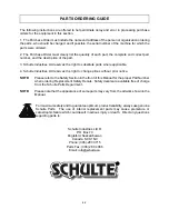 Preview for 78 page of Schulte SRW800 Operator’S Manual With Parts Listing