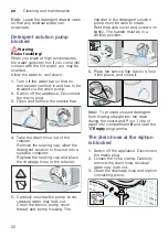 Предварительный просмотр 22 страницы Schulthess Bianca 400 Instruction Manual And Installation Instructions