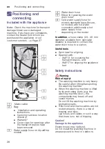 Предварительный просмотр 28 страницы Schulthess Bianca 400 Instruction Manual And Installation Instructions