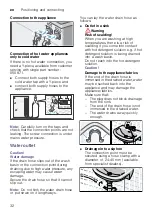 Предварительный просмотр 32 страницы Schulthess Bianca 400 Instruction Manual And Installation Instructions