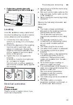 Предварительный просмотр 33 страницы Schulthess Bianca 400 Instruction Manual And Installation Instructions