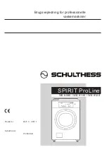 Preview for 1 page of Schulthess SPIRIT ProLine WE 8120 Manual