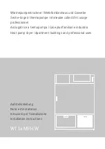 Preview for 1 page of Schulthess WT 14 MFH W Installation Instruction