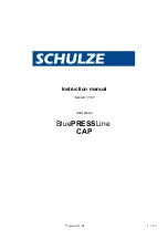 Schulze BluePRESSLine CAP Instruction Manual preview