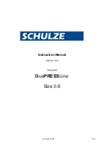 Schulze BluePRESSLine Size 3-S Instruction Manual preview