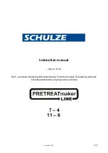 Schulze PRETREATmaker LINE 11-6 Instruction Manual preview