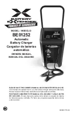 Schumacher Electric BATTERY EXTENDER BE01252 Owner'S Manual preview