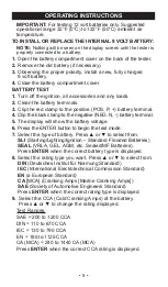 Preview for 5 page of Schumacher Electric BTF-250 Owner'S Manual