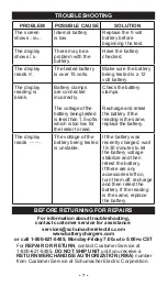 Preview for 7 page of Schumacher Electric BTF-250 Owner'S Manual