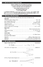 Предварительный просмотр 8 страницы Schumacher Electric DSR INDUSTRIAL INC-2405A Owner'S Manual