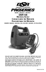 Schumacher Electric DSR PROSERIES DSR136 Owner'S Manual preview