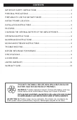 Preview for 2 page of Schumacher Electric IP-125C Owner'S Manual