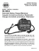 Schumacher Electric Napa 90-300A Owner'S Manual предпросмотр