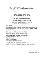 Schumacher Electric PI-200 Owner'S Manual preview
