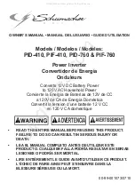 Schumacher Electric PID-410 Owner'S Manual preview