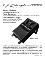 Preview for 1 page of Schumacher Electric PID-500-USB Owner'S Manual